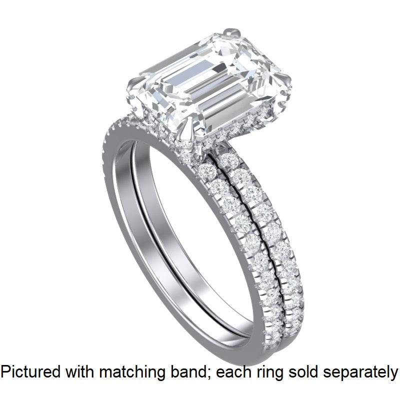 Cubic Zirconia Anniversary Ring Band, Sparkela Matching Band Style 1557 (Round Cut Pave)