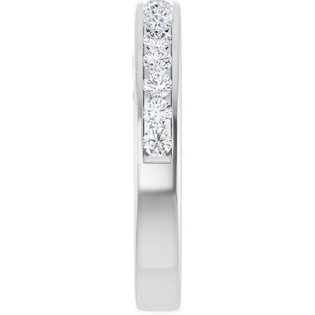Cubic Zirconia Anniversary Ring Band, Style 122-981 (0.48 TCW Round Channel Stackable)