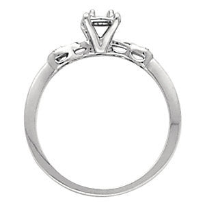 Cubic Zirconia Engagement Ring- The Ariana (Customizable Petite 3-stone with Filigree)