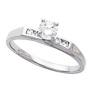 Cubic Zirconia Engagement Ring- The Elisha (Customizable 5-stone Petite Channel)