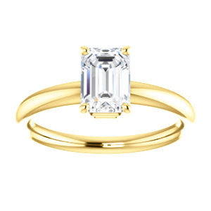 Cubic Zirconia Engagement Ring- The Angelina (Customizable Radiant Cut Elevated Solitaire)