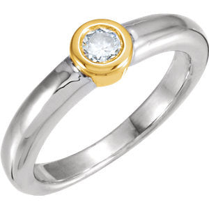 Cubic Zirconia Engagement Ring- The Elene