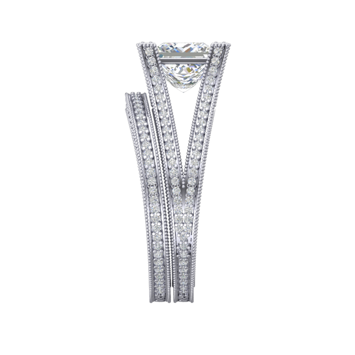 Cubic Zirconia Engagement Ring- Customer Designed Style 5433