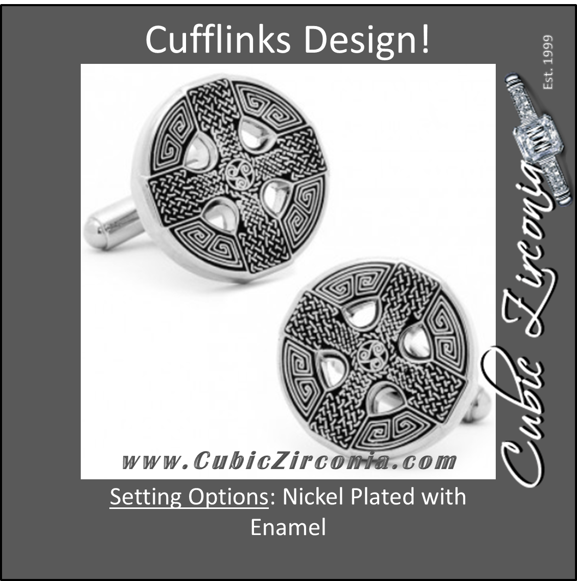 Men’s Cufflinks- Celtic Cross and Circle
