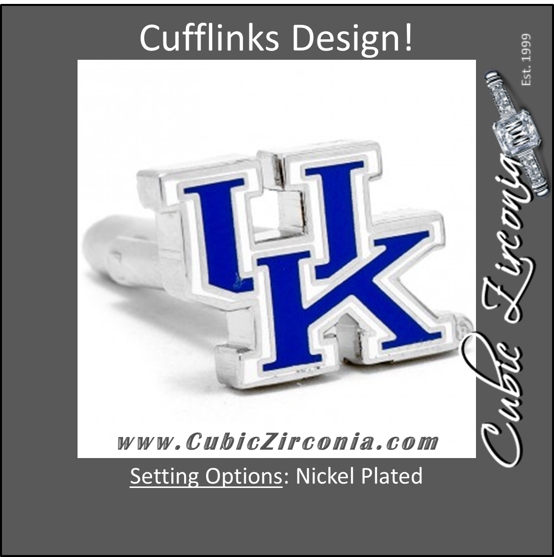 Men’s Cufflinks- University of Kentucky Wildcats (Officially Licensed)