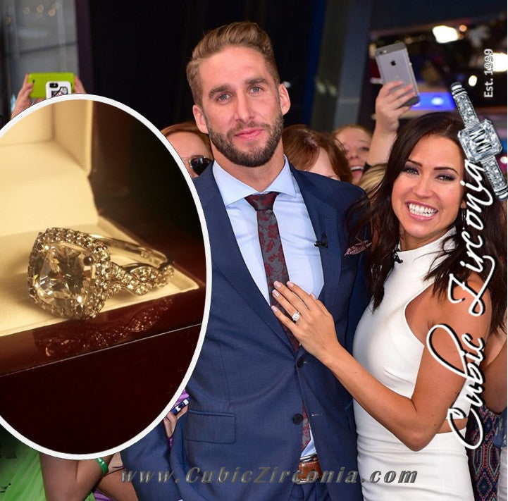 Cubic Zirconia Engagement Ring- 4.15 TCW Celebrity Replica Kaitlyn Bristowe's Ring