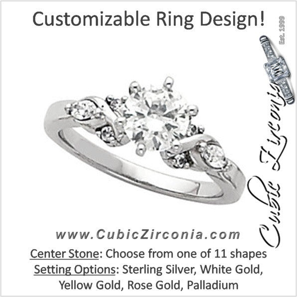 Cubic Zirconia Engagement Ring- The Juanita