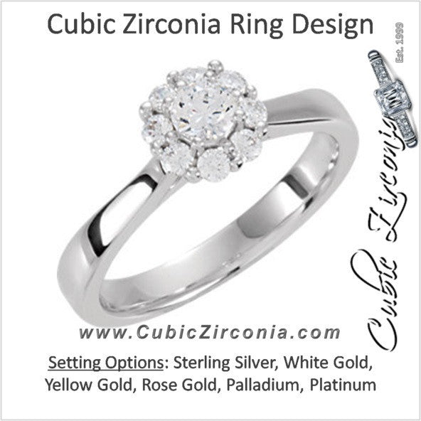 Cubic Zirconia Engagement Ring- The Bernadette Leigh