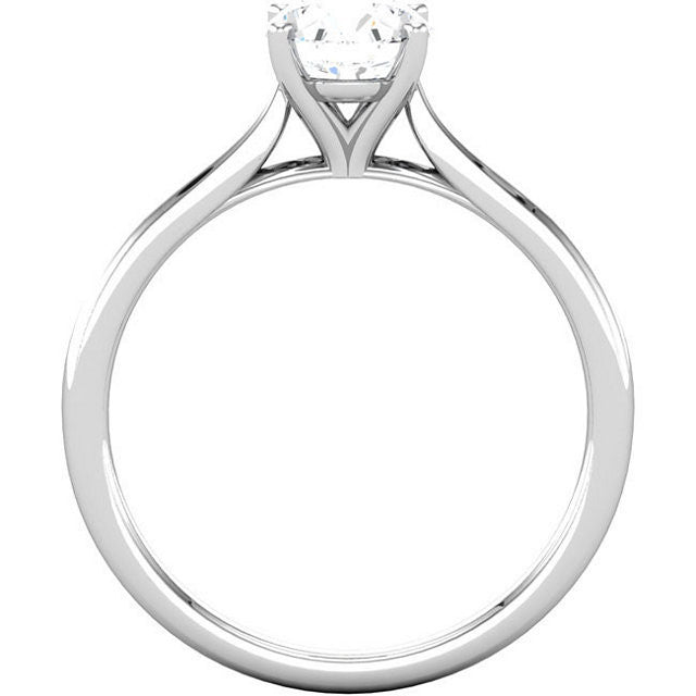 Cubic Zirconia Engagement Ring- The Cassandra (1 Carat Round Solitaire)