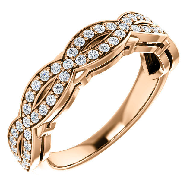 Cubic Zirconia Anniversary Ring Band, Style 04-00 (0.56 TCW Infinity Pave)