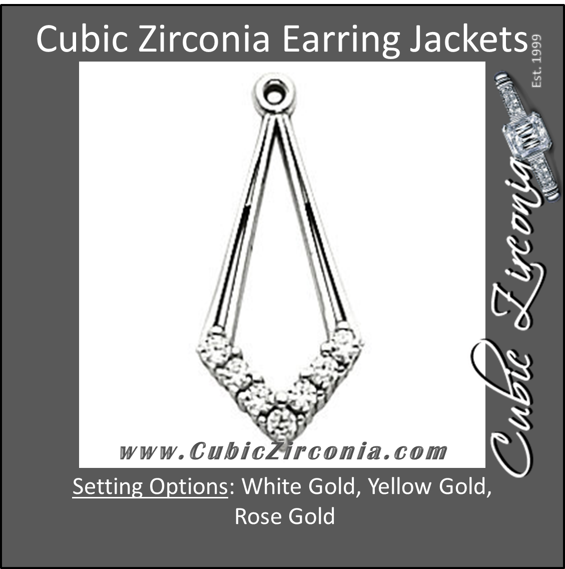 Cubic zirconia earring sales jackets