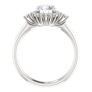 Cubic Zirconia Engagement Ring- The Amy Kiara (Customizable Round Cut)