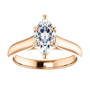 CZ Wedding Set, featuring The Tawanda engagement ring (Customizable Marquise Cut Cathedral Setting with Peekaboo Accents)