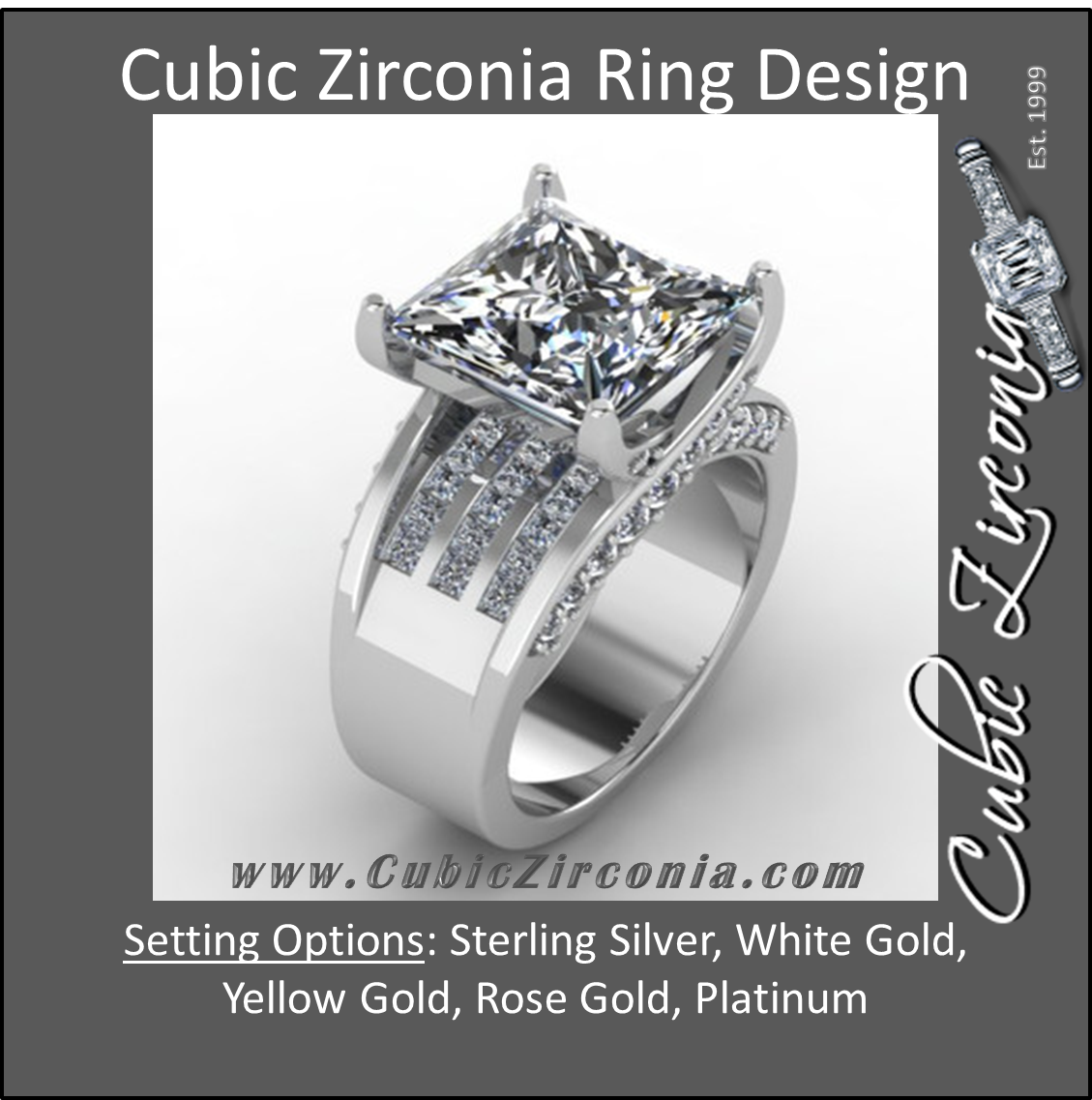 Platinum cz 2025 engagement rings