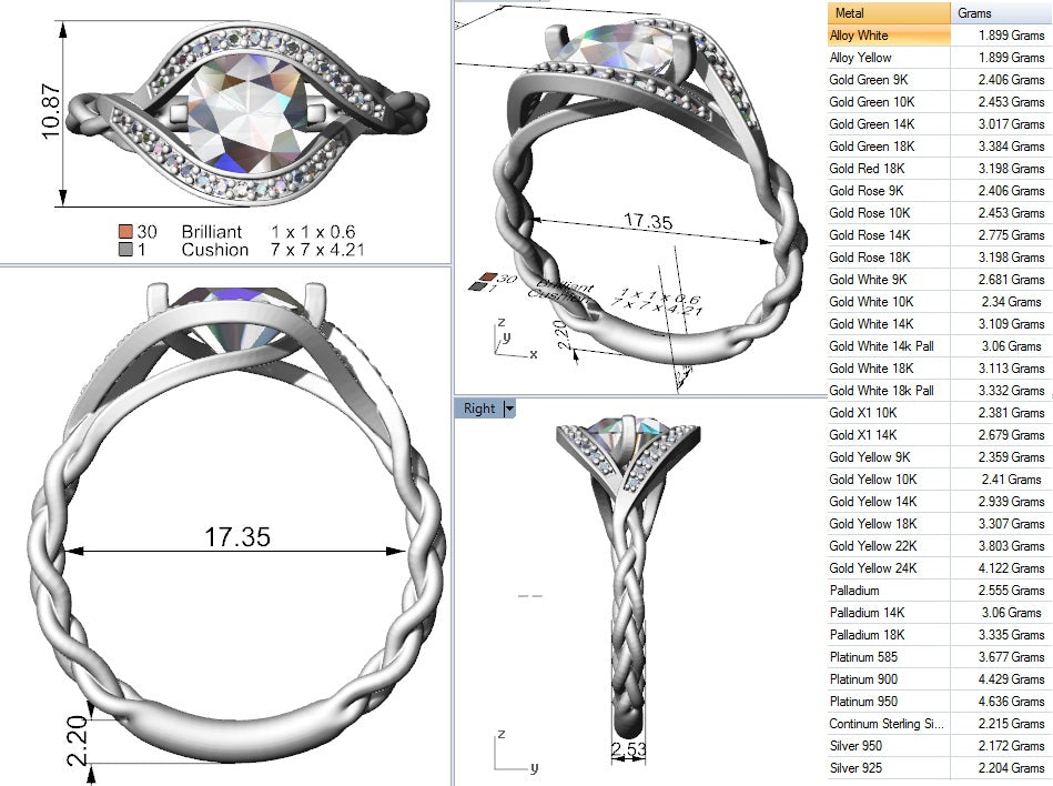 Custom Ring Design- 4006 Full Halo