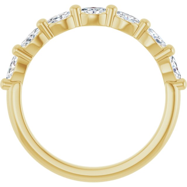 Cubic Zirconia Anniversary Ring Band, Style 123-602 (0.35 TCW Horizontal Marquise Shared Prong)