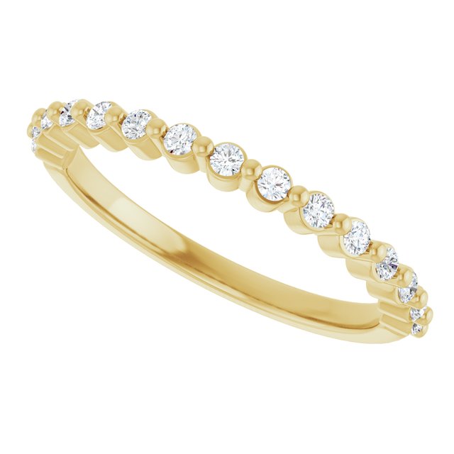 Cubic Zirconia Anniversary Ring Band, Style 123-602 (0.23 TCW Horizontal Round Shared Prong)