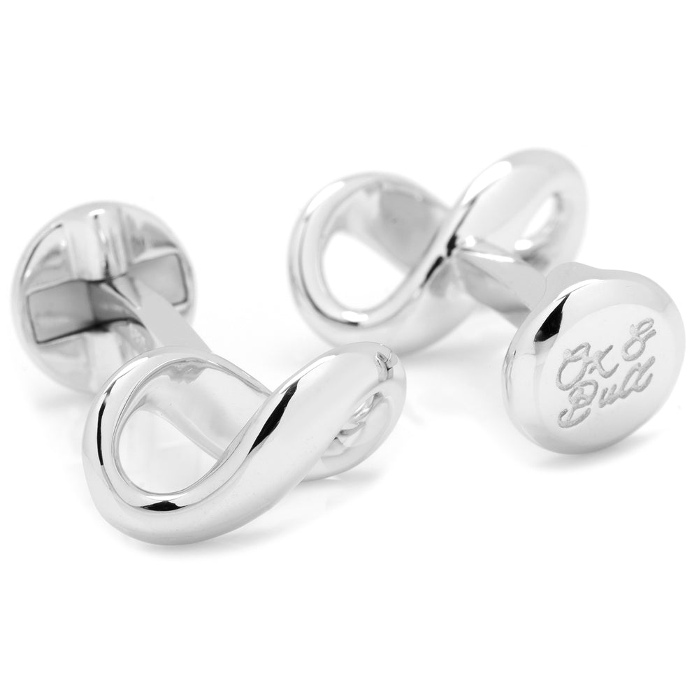 Men’s Cufflinks- Sterling Silver featuring Heavy Infinity Symbol