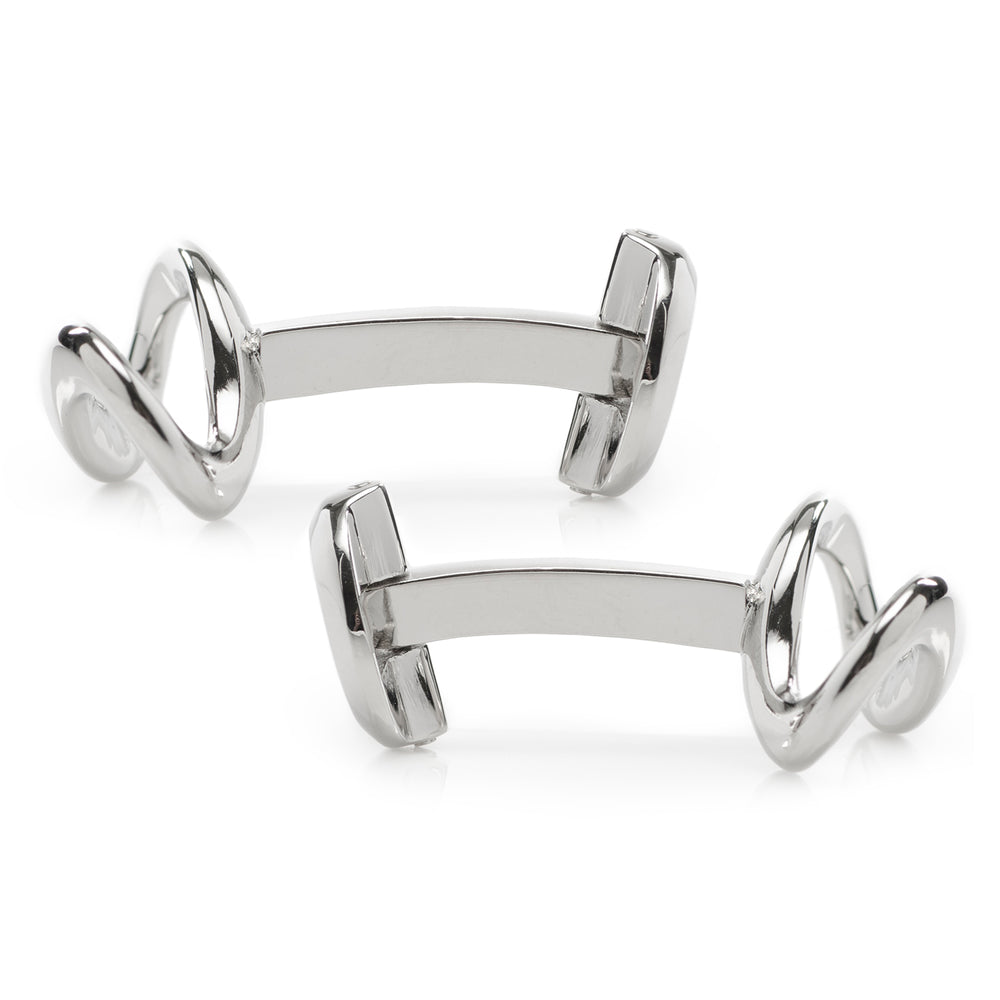 Men’s Cufflinks- Sterling Silver featuring Heavy Infinity Symbol