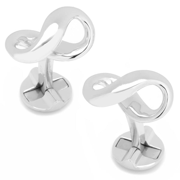 Men’s Cufflinks- Sterling Silver featuring Heavy Infinity Symbol