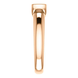 Cubic Zirconia Engagement Ring- The Liza Bella (Customizable Radiant Cut Cathedral Bar-set Solitaire)