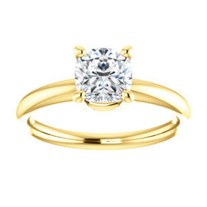 Cubic Zirconia Engagement Ring- The Angelina (Customizable Cushion Cut  Elevated Solitaire)