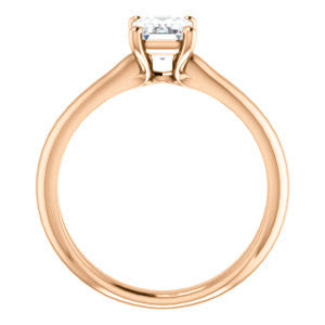 Cubic Zirconia Engagement Ring- The Ursula (Customizable Radiant Cut High-Set Solitaire)
