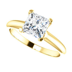 Cubic Zirconia Engagement Ring- The Kathleen (Customizable Princess Cut Solitaire)