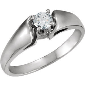 Cubic Zirconia Engagement Ring- The Nora (Customizable Cathedral Solitaire)
