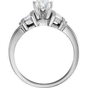 Cubic Zirconia Engagement Ring- The Angelique