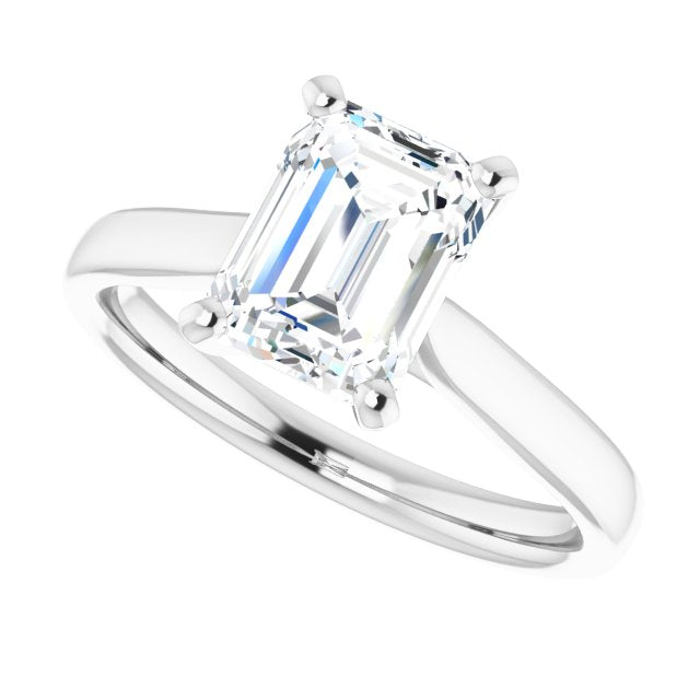 Cubic Zirconia Engagement Ring- The India (Customizable Cathedral-Prong Radiant Cut Solitaire)