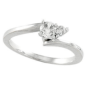 Cubic Zirconia Engagement Ring- The Shamika (Customizable 2-stone Solitaire with Petite Round Accent)