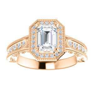 Cubic Zirconia Engagement Ring- The Zöe (Customizable Vintage Radiant Cut Greek Goddess Design)