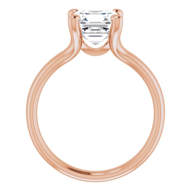 Cubic Zirconia Engagement Ring- The Carrie Anne (Customizable Asscher Cut Fabulous Solitaire)