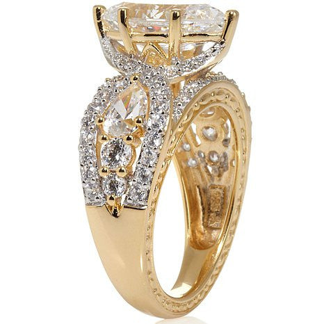Cubic Zirconia Engagement Ring- The Donella Vintage Engagement Ring (6.30 TCW Marquise Cut)