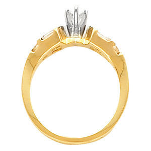 Cubic Zirconia Engagement Ring- The Josephine (11-stone Crown-inspired Baguette Channel with Wide Band)