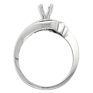 Cubic Zirconia Engagement Ring- The Lesley (Customizable with Hand-engraved Round Channel Band)