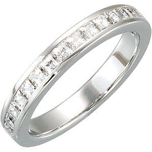 Cubic Zirconia Anniversary Ring Band, Style 121-593 (1.02 TCW Princess Channel)