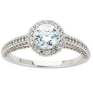 Cubic Zirconia Engagement Ring- The Tuon