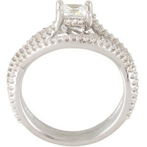 Cubic Zirconia Engagement Ring- The Melindhra