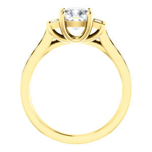 Cubic Zirconia Engagement Ring- The Portia (Customizable Cushion Cut 15-stone Design)