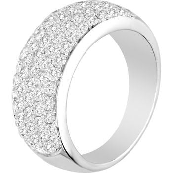 Cubic Zirconia Anniversary Ring Band, Style 1537 (Five Row Round Cut Wide Band)