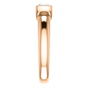 Cubic Zirconia Engagement Ring- The Liza Bella (Customizable Cushion Cut Cathedral Bar-set Solitaire)