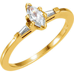 Cubic Zirconia Engagement Ring- The Janey