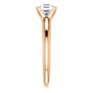 Cubic Zirconia Engagement Ring- The Kathleen (Customizable Asscher Cut Solitaire)