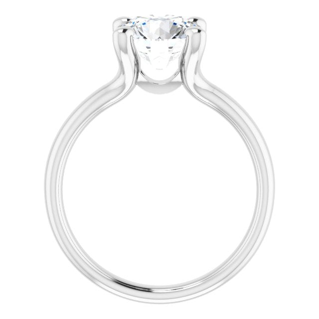Cubic Zirconia Engagement Ring- The Carrie Anne (Customizable Round Cut Fabulous Solitaire)