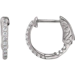 Cubic Zirconia Earrings- Customizable Inside/Outside Sterling Silver Hoop Earring Set