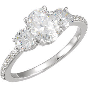 Cubic Zirconia Engagement Ring- The Serene