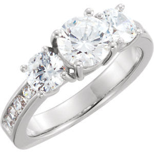 Cubic Zirconia Engagement Ring- The Pepper
