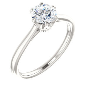 CZ Wedding Set, featuring The Julia engagement ring (Customizable Thin-Band Round Cut Solitaire)